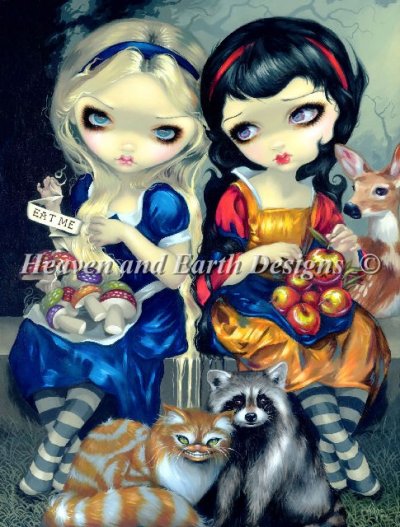 Diamond Painting Canvas - Mini Alice and Snow White